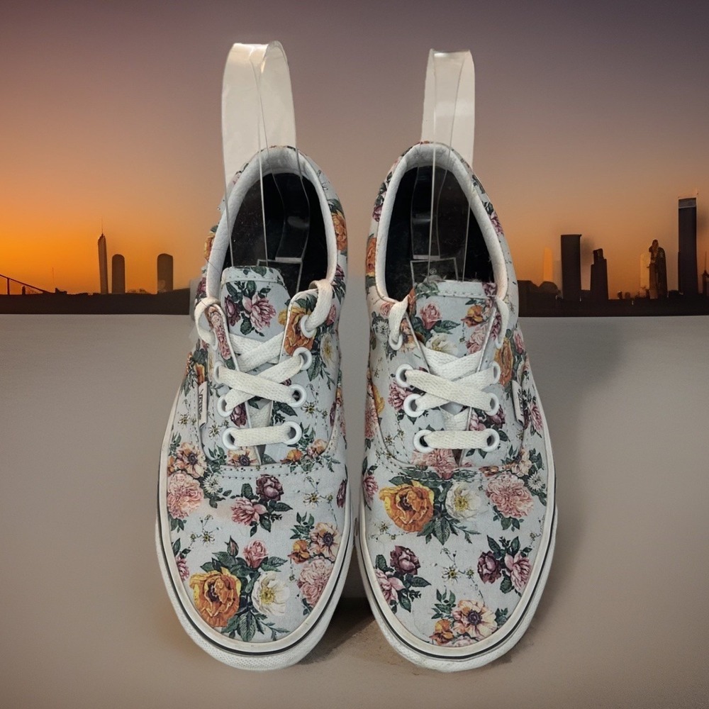 Vans Women's Sz 6.5 Era Garden Floral Multicolor Skate Shoes Summer Vacation Fun